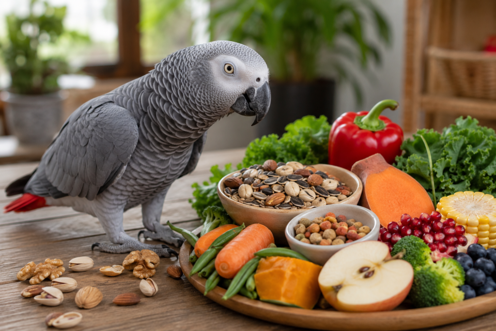 African Grey Parrot Food, Diet, Behavior, and Complete Care Guide